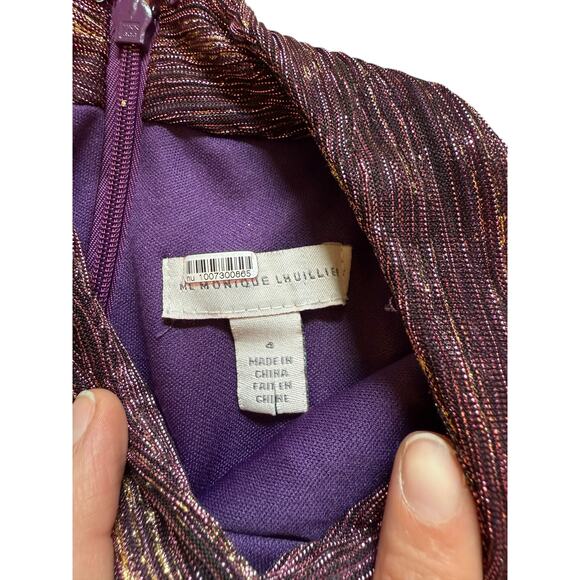 Monique Lhuillier purple and gold gown
 - Size - Picture 14 of 16